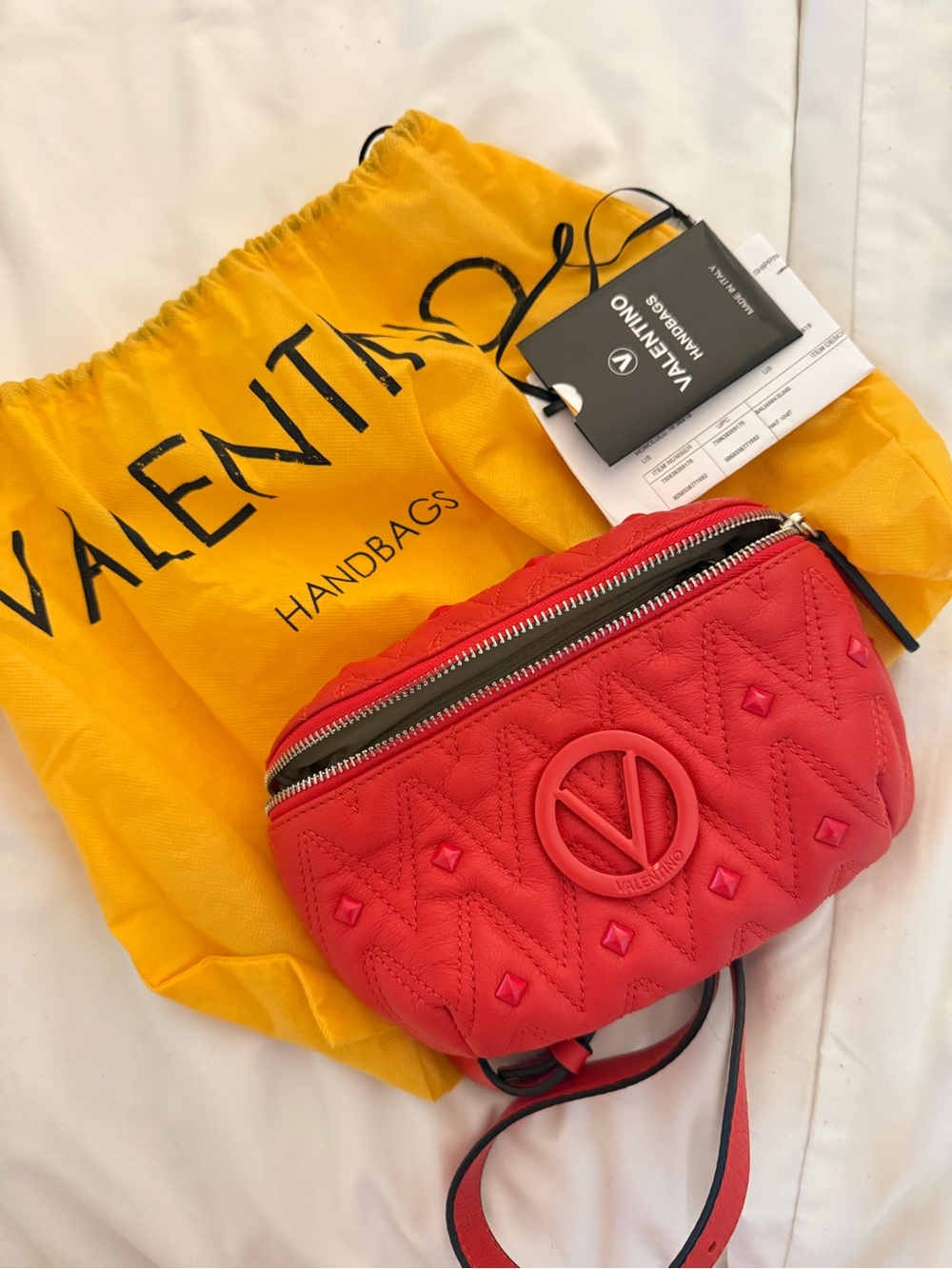 Valentino Quilted V Logo Crossbody BumBag